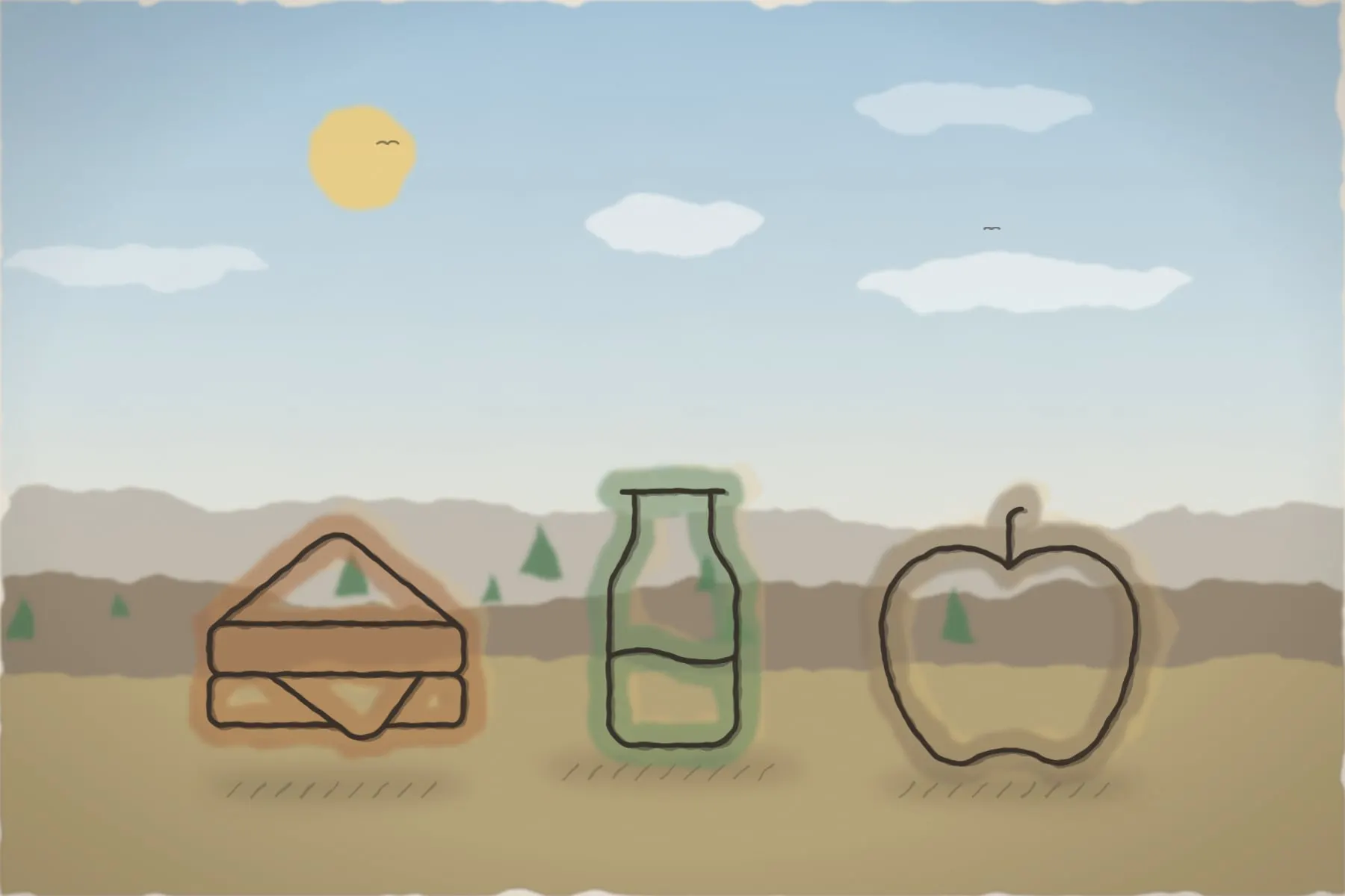 Picnic la stână, pe tura de jumătate de zi (ilustrație)